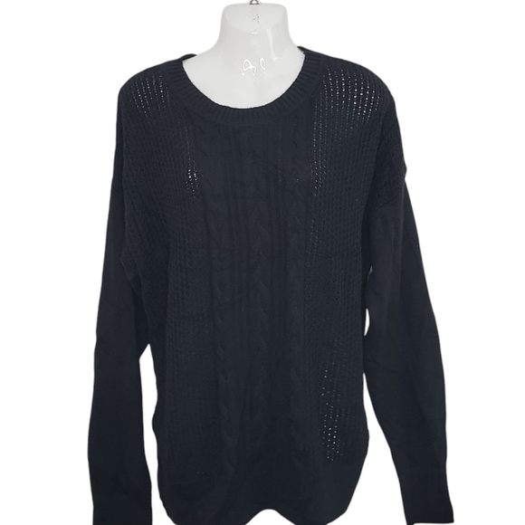 New Banana Republic Women's Black Dark Blue Knit Sweater Size XL - Picture 13 of 13